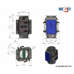 Plate magnetic separator MSP 200 F-R-P