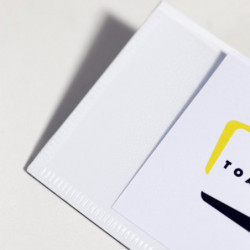 Magnetic pocket, business card  - white